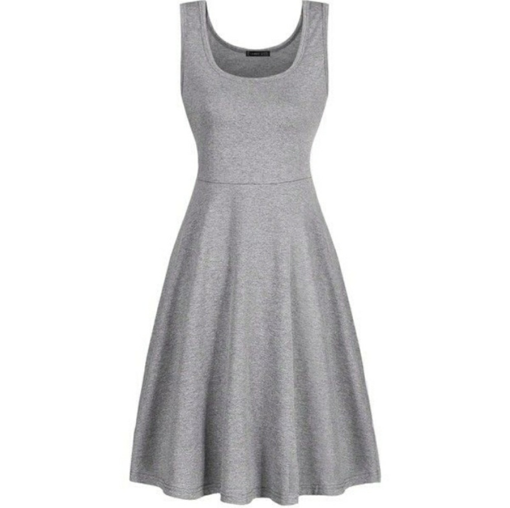 🆕⭐Light grey fit flare casual dress⭐